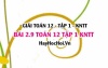 Bài 2.9 SGK Toán 12 tập 1 Kết nối tri thức